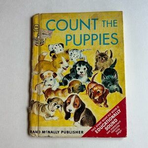 Vintage Count the Puppies Hardcover Book by Carolyn Dee